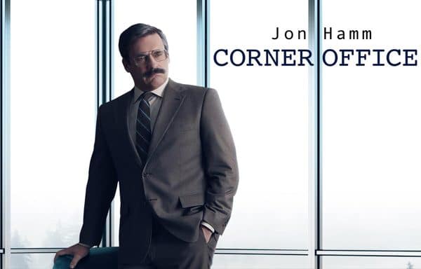 Film corner office avec l'acteur jon Hamm