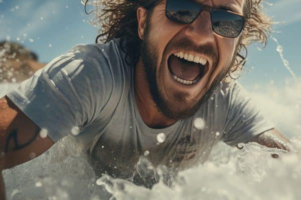 Gérer son hyperactivité - un individu surf sur l'eau