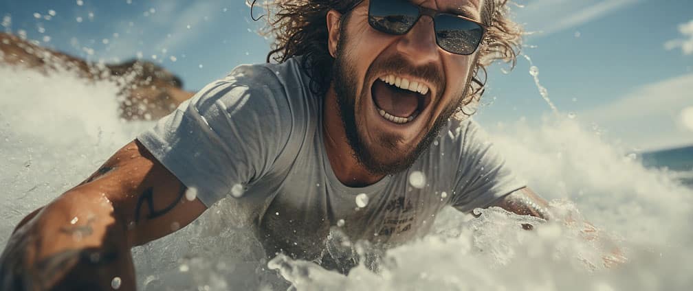 Gérer son hyperactivité - un individu surf sur l'eau gérer-son-hyperactivité-temoignage